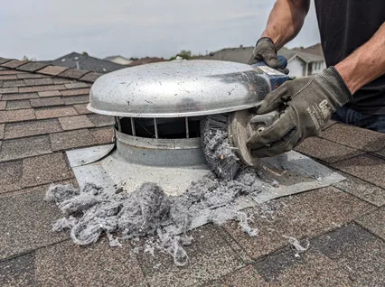 Cleaning Dryer Vent On Roof in Whitehall
